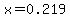 x=0.219