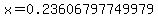 x=0.23606797749979