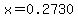 x=0.2730