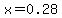x=0.28