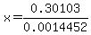 x=0.30103%2F0.0014452