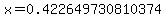 x=0.422649730810374