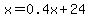 x=0.4x%2B24