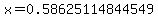 x=0.58625114844549