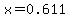 x=0.611