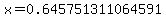 x=0.645751311064591