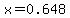 x=0.648