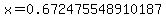 x=0.672475548910187