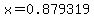 x=0.879319