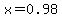 x=0.98