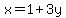 x=1%2B3y