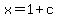 x=1%2Bc