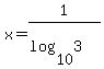 x=1%2F%28log%2810%2C3%29%29