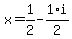 x=1%2F2-1%2F2%2Ai