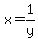 x=1%2Fy