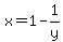 x=1-1%2Fy