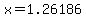 x=1.26186