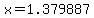 x=1.379887