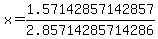 x=1.57142857142857%2F2.85714285714286