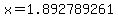 x=1.892789261