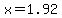 x=1.92