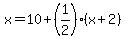 x=10%2B%281%2F2%29%28x%2B2%29
