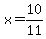 x=10%2F11