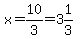 x=10%2F3=3%261%2F3