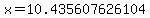 x=10.435607626104