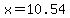 x=10.54