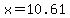 x=10.61