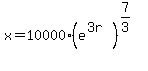 x=10000%28e%5E%283r%29%29%5E%287%2F3%29