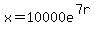 x=10000e%5E%287r%29
