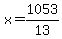 x=1053%2F13