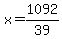 x=1092%2F39