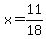 x=11%2F18