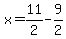 x=11%2F2-9%2F2