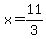 x=11%2F3