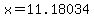 x=11.18034