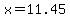 x=11.45