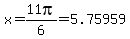 x=11pi%2F6=5.75959