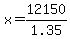 x=12150%2F1.35