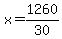 x=1260%2F30