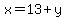 x=13%2By