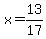 x=13%2F17