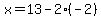 x=13-2%28-2%29