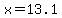 x=13.1