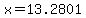 x=13.2801