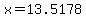 x=13.5178