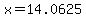 x=14.0625